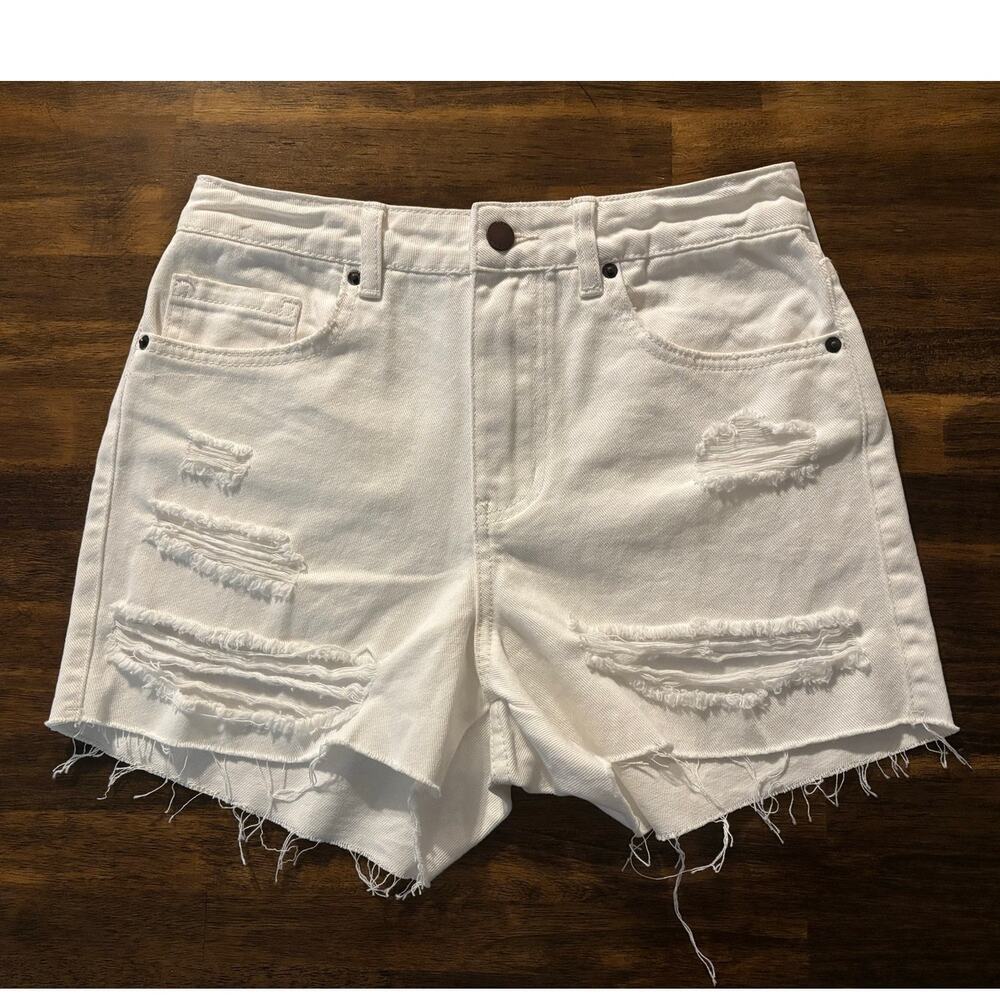 O'Neill Women's 27 Jean Shorts Cut Offs 100% Cotton Denim 3" Inseam High Rise